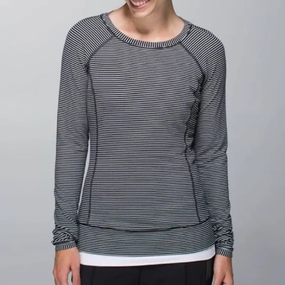 Lululemon Race Your Pace Long sleeve striped shirt